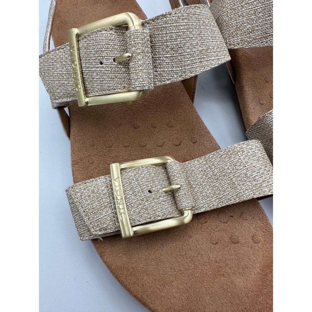 Vionic Slingback Sandals 11 Reese Womens Gold Metallic Buckle Comfort Arch - Picture 2 of 8